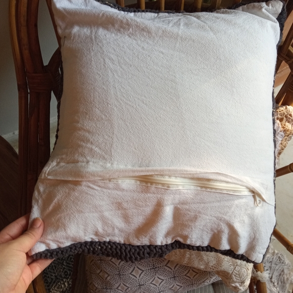 4 Boho Lace Knit Cushion Covers Set - Picture 6 of 17